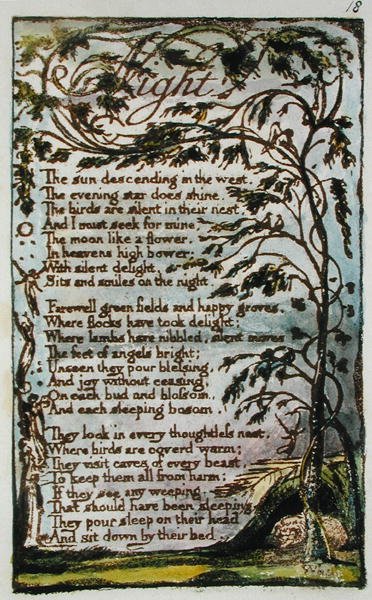 Night, illustration from Songs of Innocence and of Experience (Bentley Copy L) by William Blake